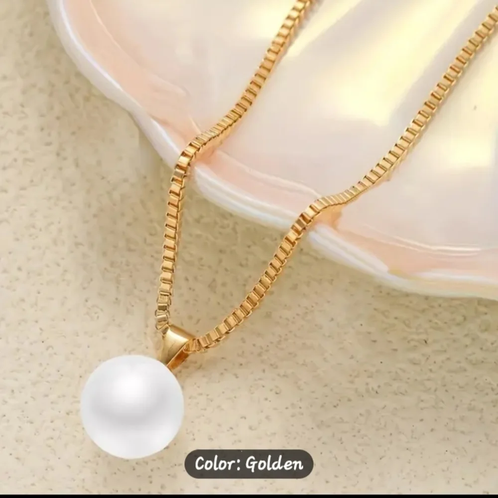 NEW Elegant Golden-tone and Immitation  Pearl Jewellery Set - Picture 4 of 6